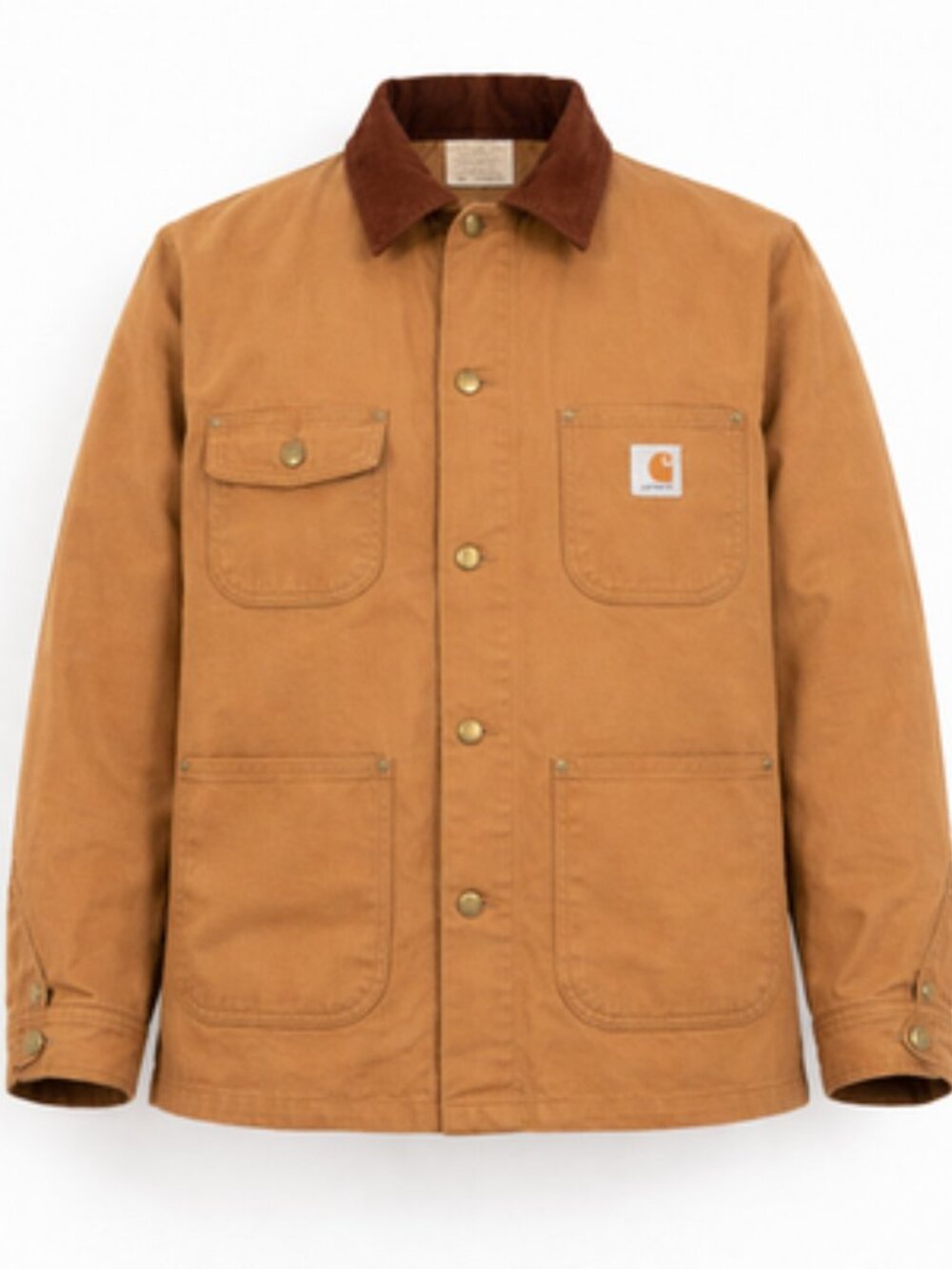 Carhartt 6C Chore Coat Men's 50 Brown Duck Made in USA Vintage Unlined